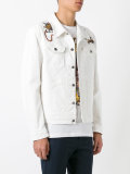 embroidered tiki tiger denim jacket
