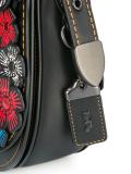 'Tea Rose Applique' saddle bag