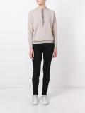 metallic tie detailing jumper