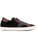 contrast panel lace up sneakers