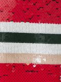 striped sequinned T-shirt