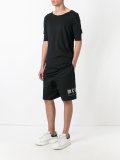 layered raw hem T-shirt