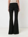 cut out detail flared trousers