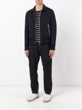 striped panel trousers