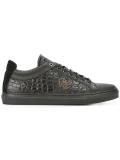 embossed crocodile effect sneakers