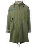 zipped mid parka coat