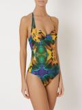 feather print swimsuit