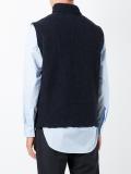 argyle knit polo vest