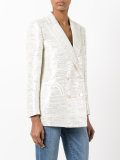 metallic embroidered blazer