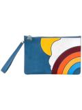 rainbow motif clutch