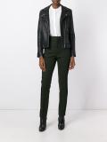 colour block high-waisted trousers