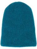 cashmere ribbed beanie 