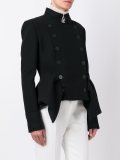 double-breasted draped jacket
