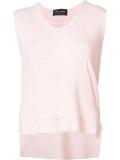 sleeveless V-neck hoodie