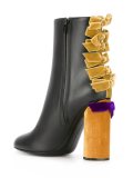 bow appliqué ankle boots