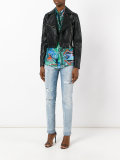 asymmetric zip biker jacket