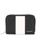 striped zip up wallet