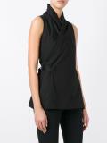 wrap vest blouse