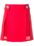 pleated trim studded skirt