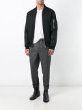 cuffed check trousers