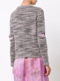 melange cutout knitted top