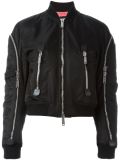 zip detail bomber jacket