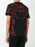 geometric wolf print T-shirt