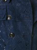 embroidered double breasted coat 