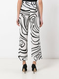 printed flared trousers 
