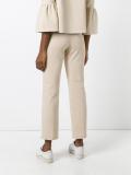 cropped straight leg trousers