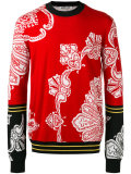 color block patterned sweater