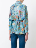 printed wrap blouse 