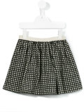 checked full skirt 