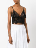lace cropped vest top