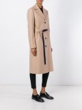 belted buttoned coat