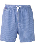 houndstooth pattern swim shorts