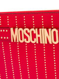 logo strap clutch