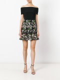floral lace panel skirt 