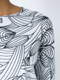 graphic print blouse
