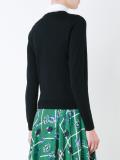 checked intarsia detail jumper