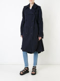 drawstring back trench coat