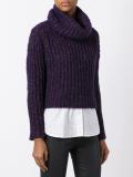ribbed roll neck jumper