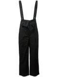 braces detail cropped trousers