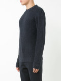 ribbed crew neck sweater