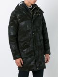 camouflage print parka 