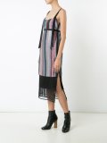 striped midi dress