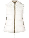 hooded puffer gilet 