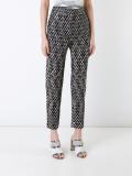 patterned knitted trousers