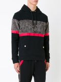 textured stripe hoodie