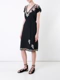 embroidered V-neck dress 